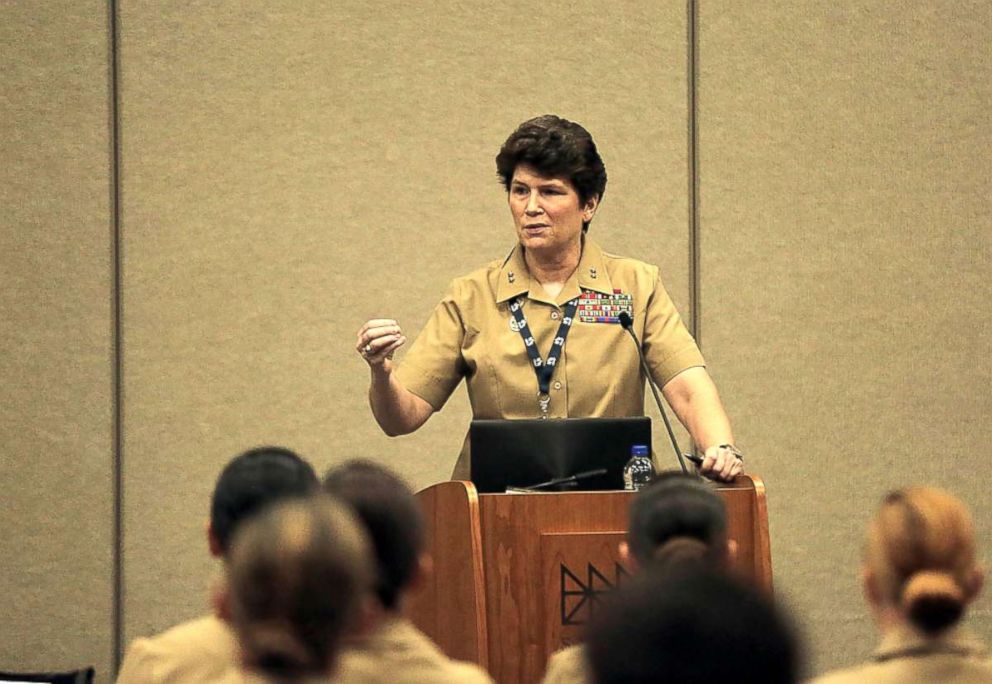 PHOTO: Maj. Gen. Lori Reynolds, commanding general of U.S. Marine Corps Forces Cyberspace Command, gives the opening remarks for the Marine Corps at the 31st Annual Joint Women’s Leadership Symposium at the San Diego Convention Center, June 22, 2018.