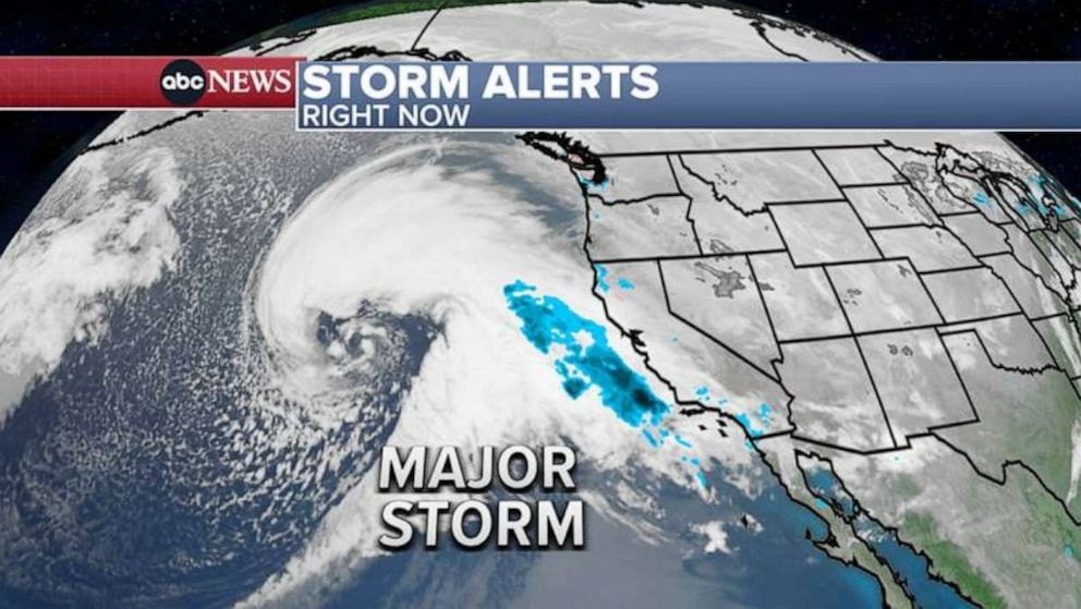 PHOTO: The worst of the major storm is expected to hit the West Coast Wednesday afternoon into the evening.