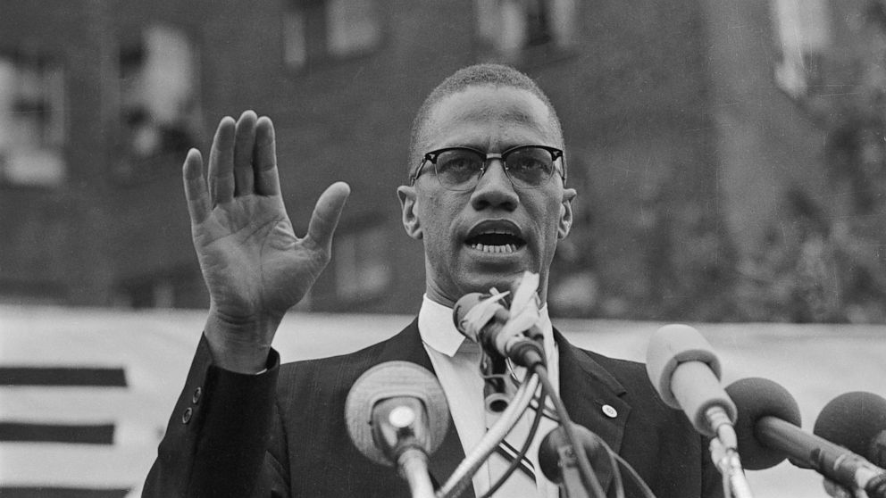 PHOTO: Nation of Islam leader Malcolm X speaks, 1963.