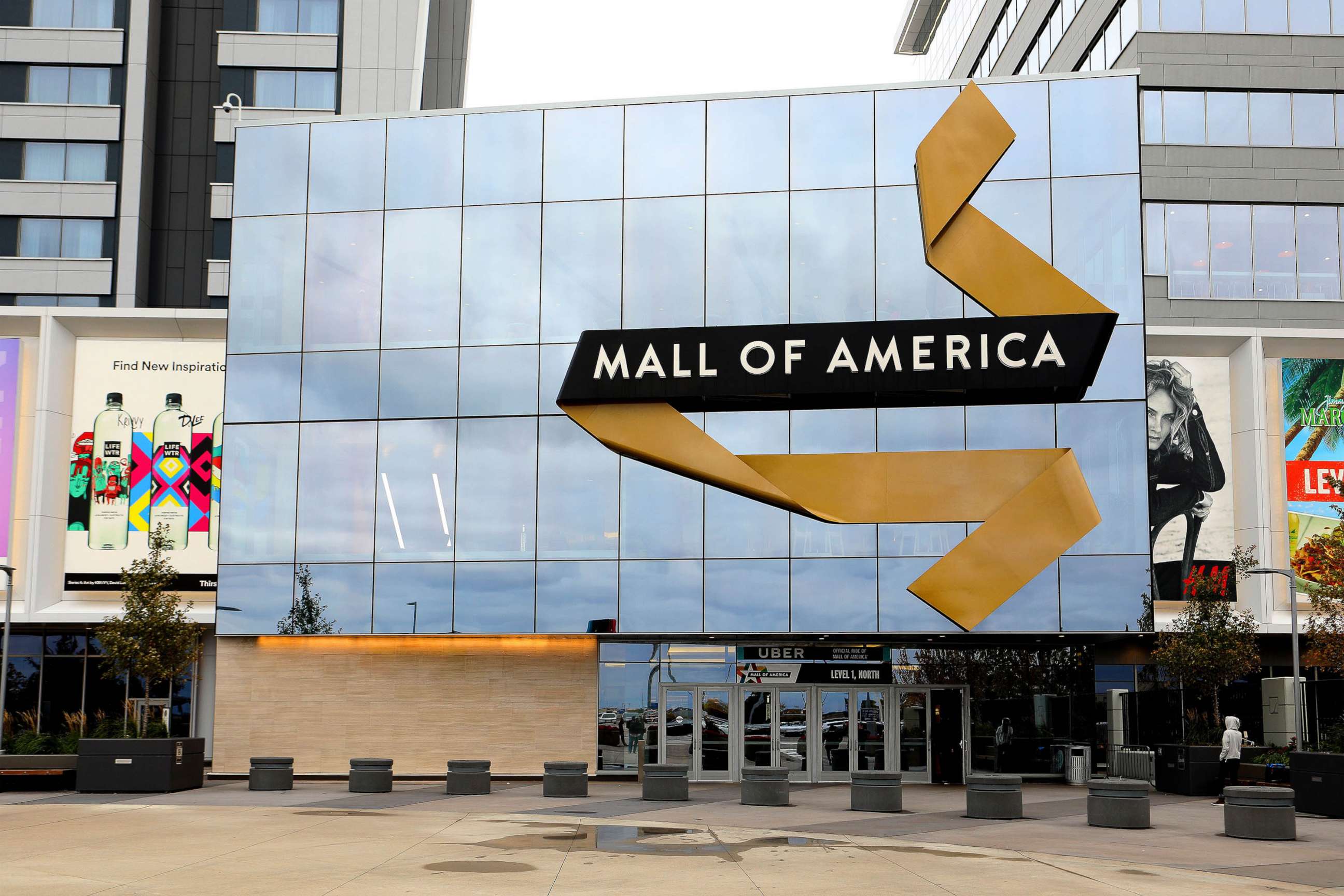 PHOTO: In this October 14, 2018, file photo, the north entrance to Mall Of America in Bloomington, Minn. is shown.