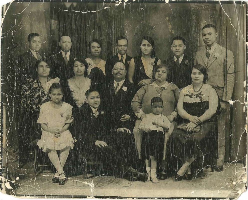 PHOTO: The extended family of Mamie Till-Mobley shown in a photo from 1932. Till-Mobley is on the far left in the first row. 
