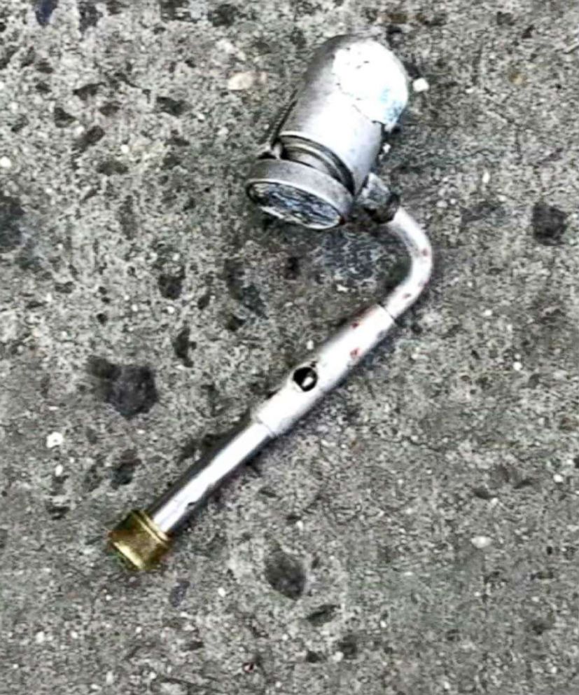 PHOTO: NYPD released pictures of the metal pipe a man had in his hand, April 4, 2018, in Brooklyn, N.Y.