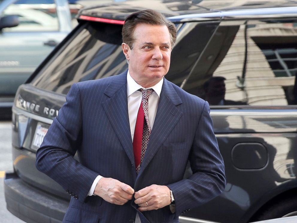 PHOTO: Former Trump campaign manager Paul Manafort arrives for arraignment on a third superseding indictment against him by Special Counsel Robert Mueller on charges of witness tampering, at U.S. District Court in Washington, June 15, 2018.