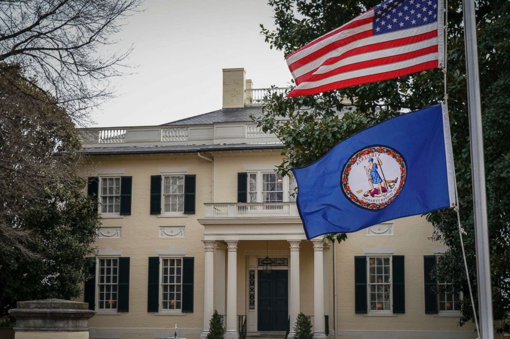 PHOTO: The Governor's Mansion stands near the Virginia State Capitol, Feb. 9, 2019, in Richmond, Va. 