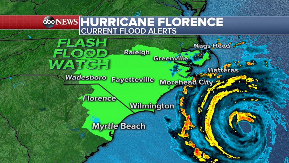 Hurricane Florence makes turbulent arrival with strong winds, bands of rain Hurricane Florence makes turbulent arrival with strong winds, bands of rain