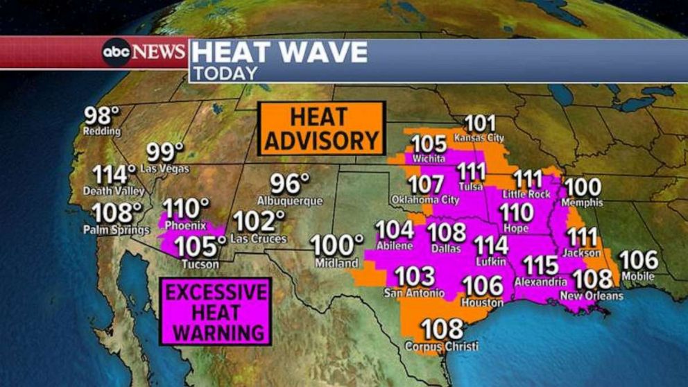 PHOTO: Nearly 60 million Americans are under heat alerts on Wednesday.
