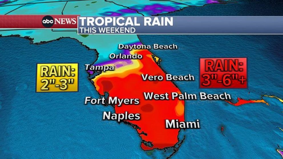 PHOTO: Heavy rain is expected in South Florida this weekend. Flash flooding is also possible.