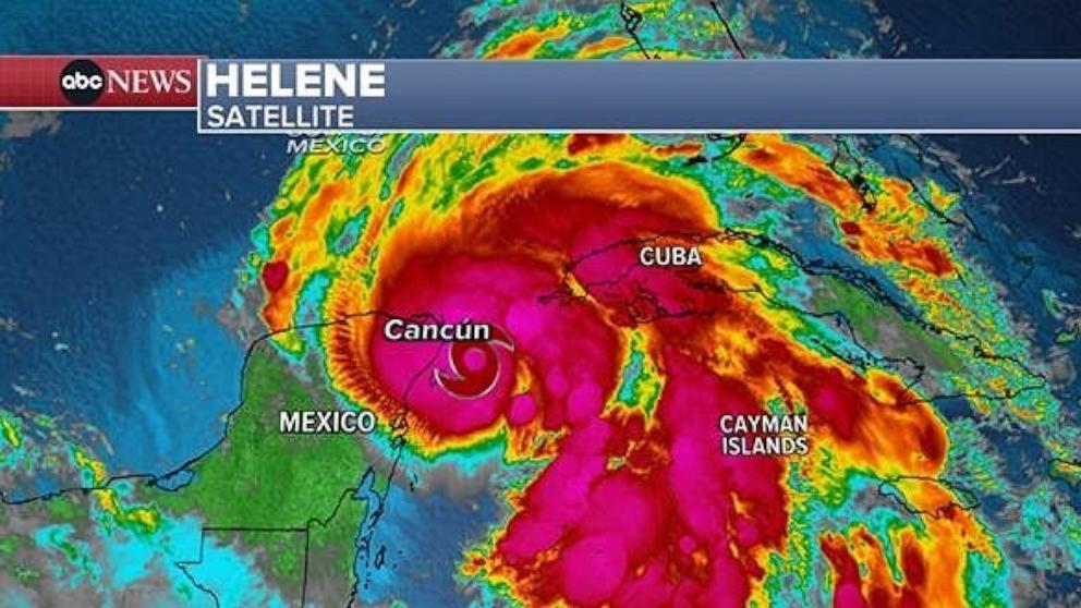 PHOTO: Helene satellite map seen here .