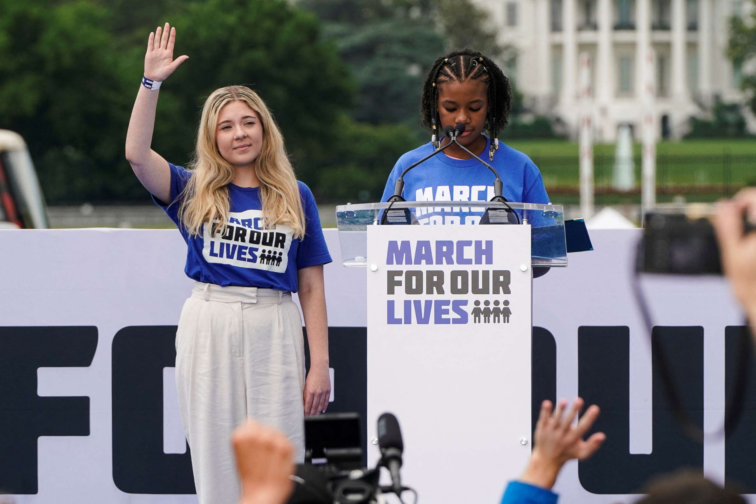 PHOTO: Yolanda King, granddaughter of Martin Luther King Jr., speaks during 'March for Our Lives', one of a series of nationwide protests against gun violence, in Washington, D.C., June 11, 2022. 