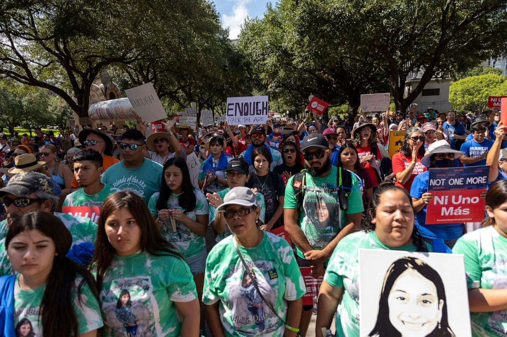 PHOTO: A March for Our Lives rally at the Texas State Capitol, Aug. 27, 2022, in Austin, Texas.