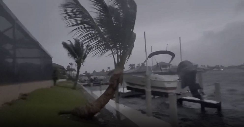 PHOTO: Conditions continue to deteriorate in Marco Island as Hurricane Ian approaches, as seen in an image taken from video shared on June 28, 2022 via Twitter.