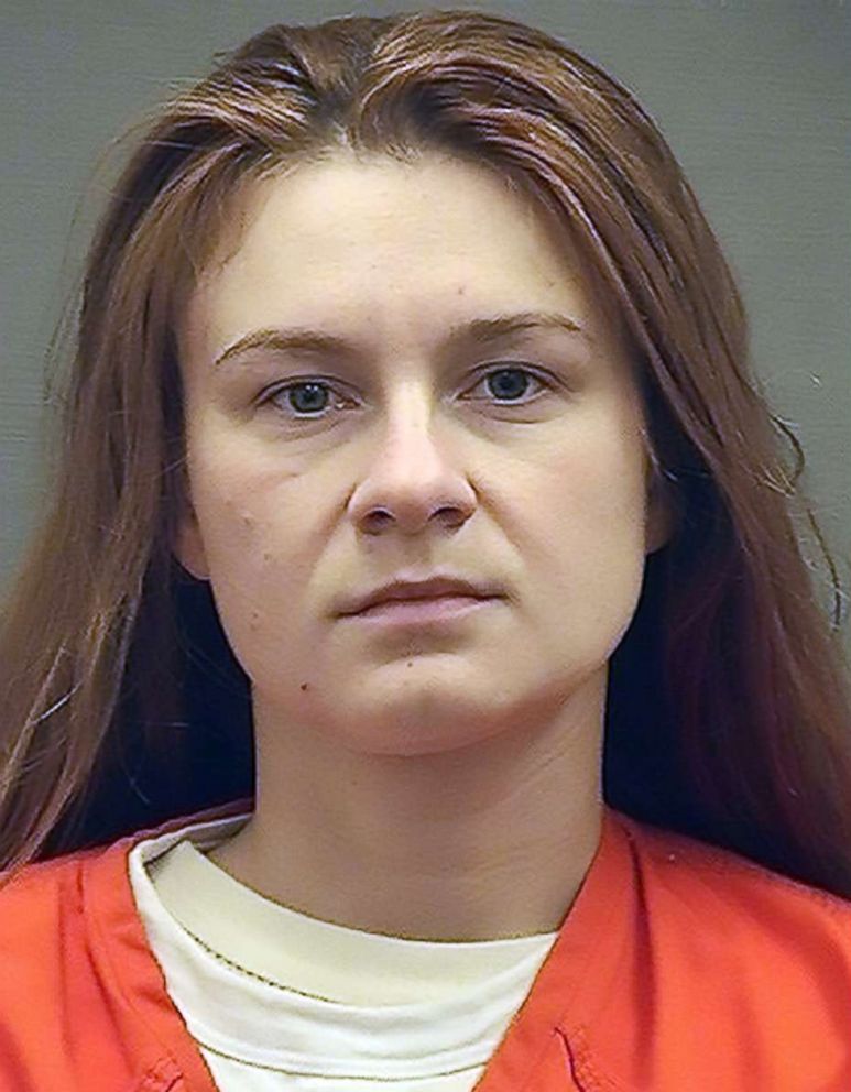 PHOTO: This August 17, 2018, photo courtesy of the Alexandria, Va. Sheriffs Office, shows Maria Butina's booking photograph when she was admitted into the Alexandria Detention Center.