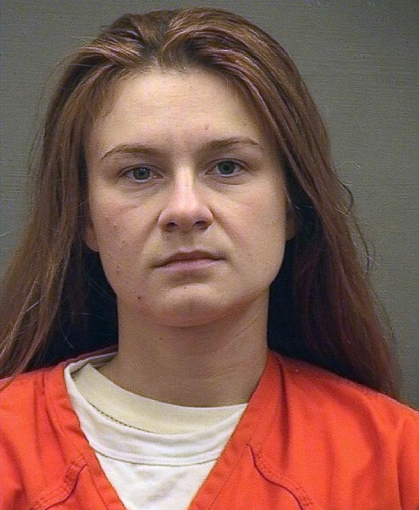 PHOTO: Maria Butina appears in a police booking photograph released by the Alexandria Sheriff's Office in Alexandria, Va., Aug. 18, 2018.