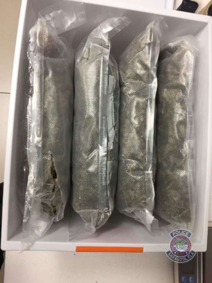 The Sarasota Police Department is investigating after almost 5 pounds of marijuana was found in a duffel bag donated to a thrift shop.