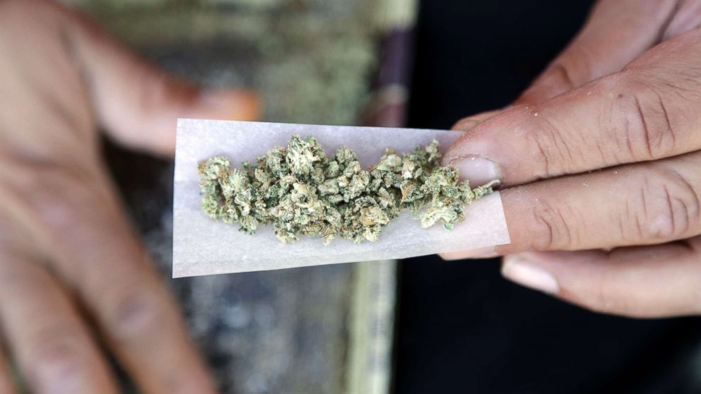 A marijuana joint is rolled in San Francisco.