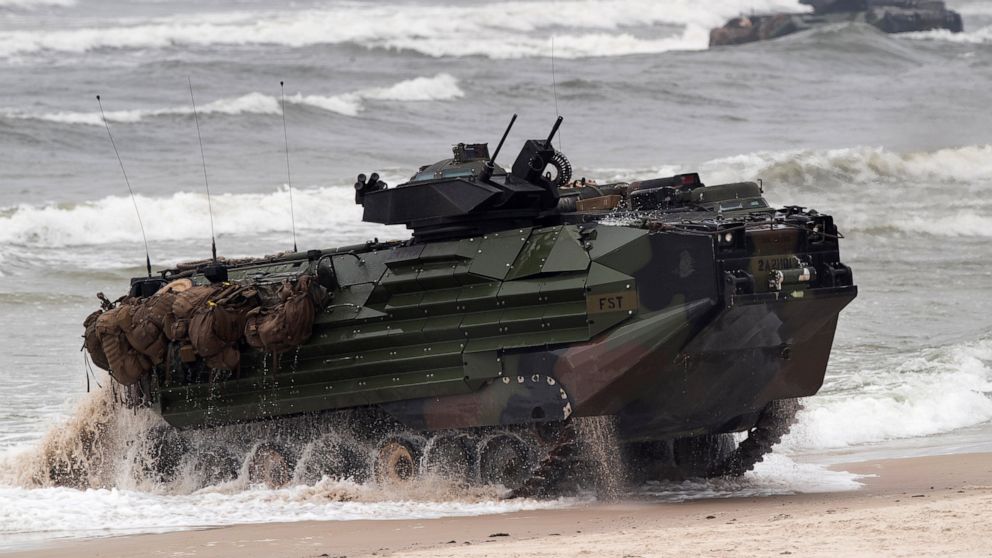 PHOTO: A training accident off the coast of Southern California in an AAV similar to this one has taken the life of one Marine, injured two others and left eight missing Thursday, July 30, 2020.