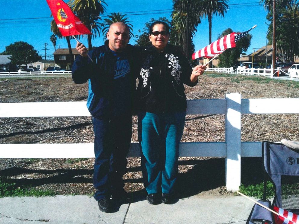 PHOTO: U.S. Marine Corps veteran Jose Segovia Benitez is pictured in a family photo with his father, Jose Garcia.
