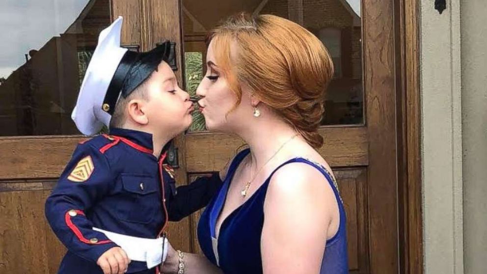 PHOTO: Clay Moak Jr., 2, took photos with his older brother's girlfriend, Skylar Fontaine, 18, on March 16. Clay's brother, Gage Moak, 19, is a marine and is away at training for his MOS (Military Occupational Specialty), 1,000 miles away.