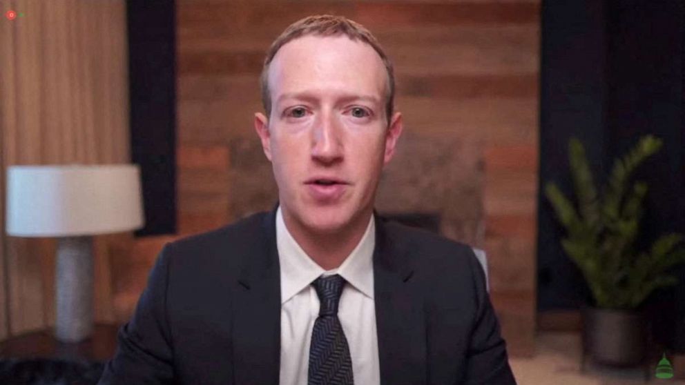 FILE PHOTO: Facebook CEO Mark Zuckerberg testifies during a remote video hearing held by subcommittees of the U.S. House of Representatives on March 25, 2021.