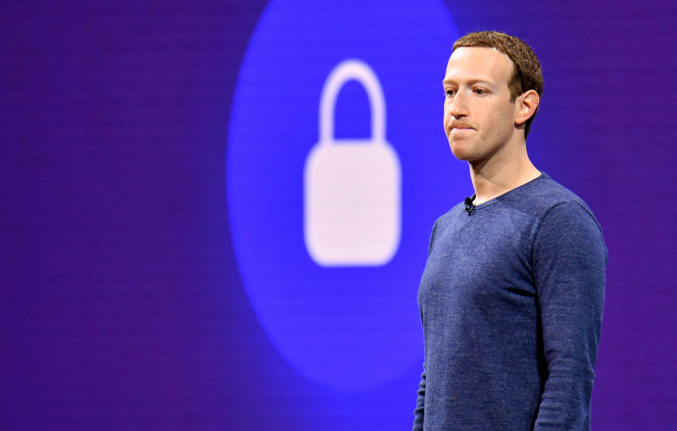 PHOTO: File photo from May 1, 2018 pf Facebook CEO Mark Zuckerberg speaking during the annual F8 summit at the San Jose McEnery Convention Center in San Jose, Calif.