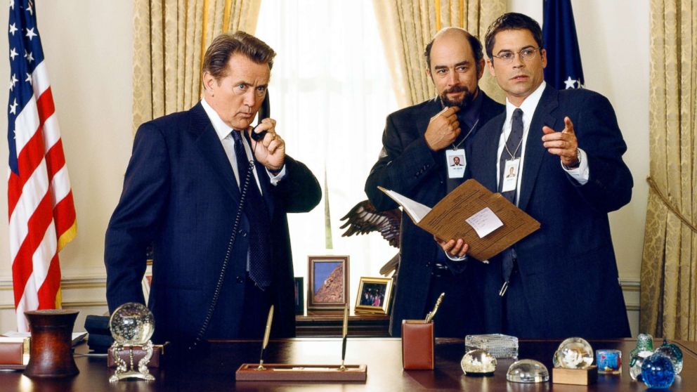 PHOTO: Martin Sheen, left, with Richard Schiff and Rob Lowe in a scene from "The West Wing."