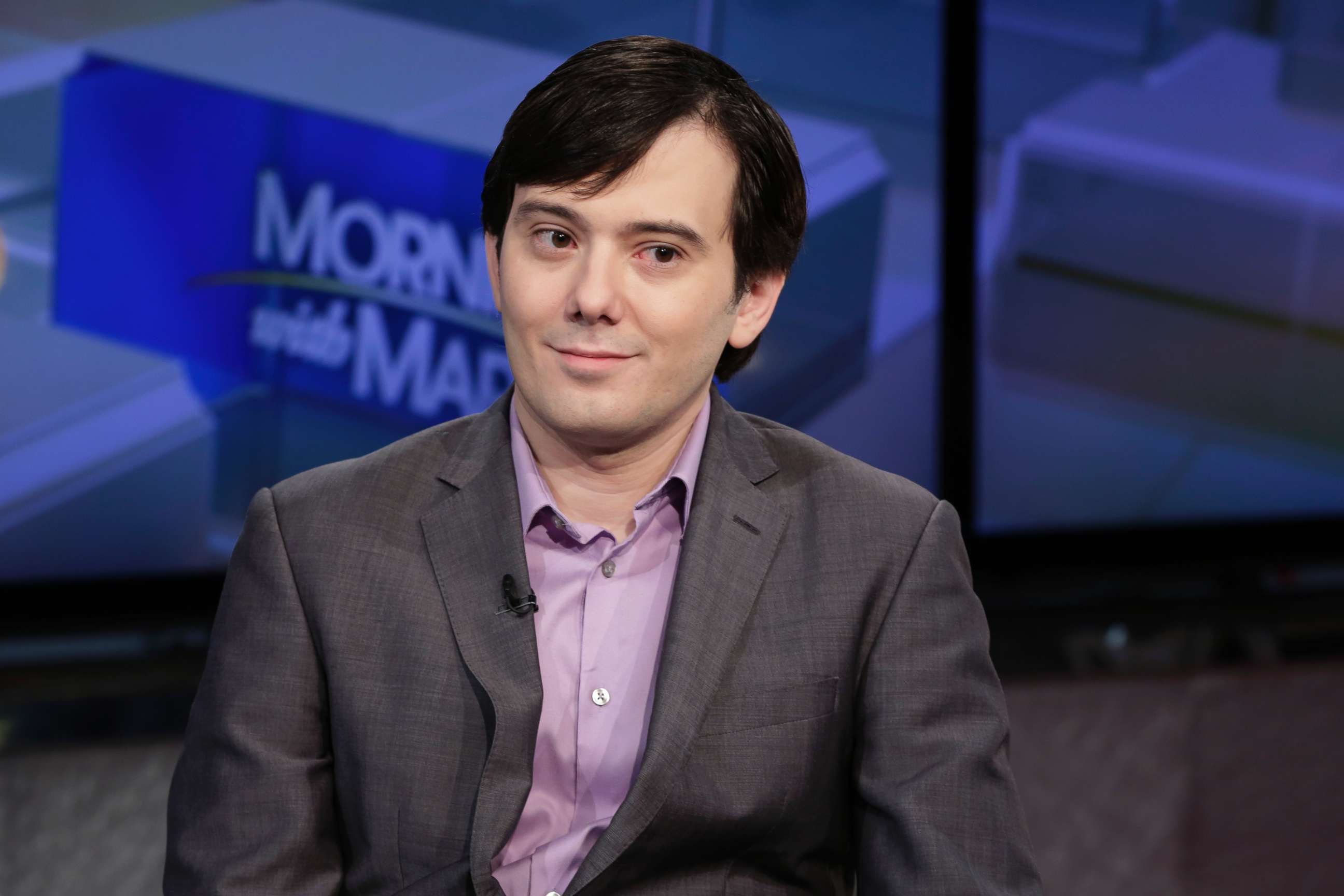 PHOTO: In this file photo, Martin Shkreli is interviewed by Maria Bartiromo during her "Mornings with Maria Bartiromo" program on the Fox Business Network, in New York, Aug. 15, 2017.