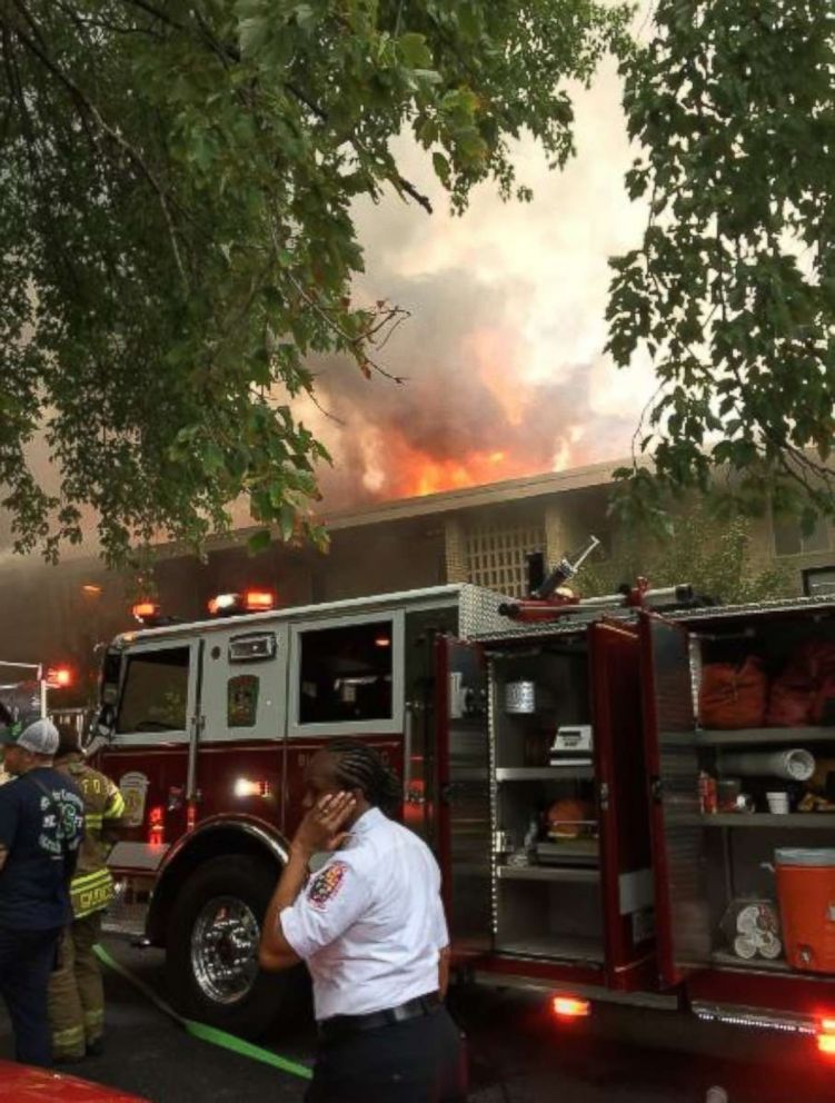 PHOTO: Authorities believe a woman arguing with her boyfriend was responsible for a fire that caused millions in damages in New Carrollton, Md., on Monday, Sept. 17, 2018.