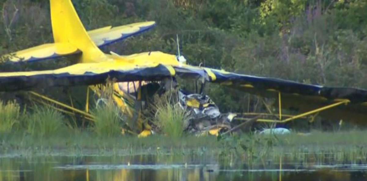 The pilot of a small plane died one day after a crash in Hanson, Mass., on Aug. 24, 2018. The pilot was reportedly spreading his father's ashes.