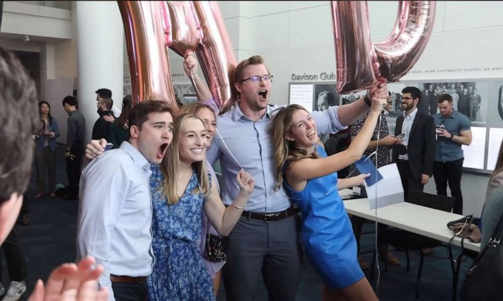 PHOTO: Duke students express joy on Match Day learning where they would spend the next three to seven years for their residency program.