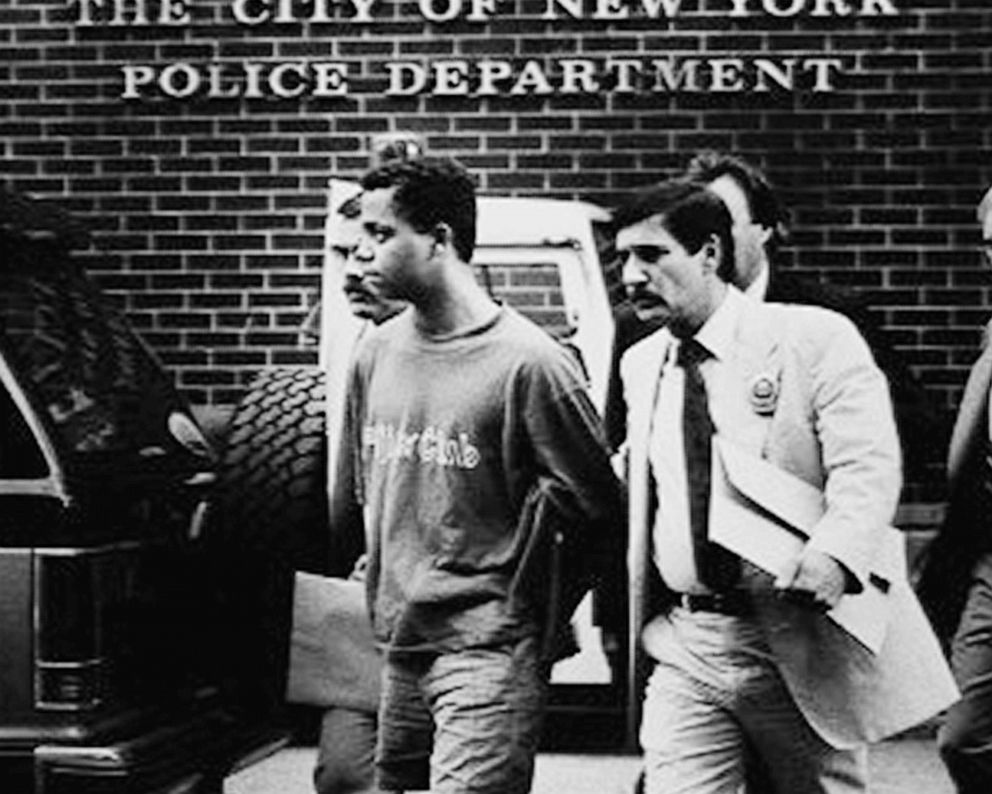 PHOTO: Matias Reyes is taken by detectives from the W. 82d St. station for booking in this Aug. 6, 1989 file photo.