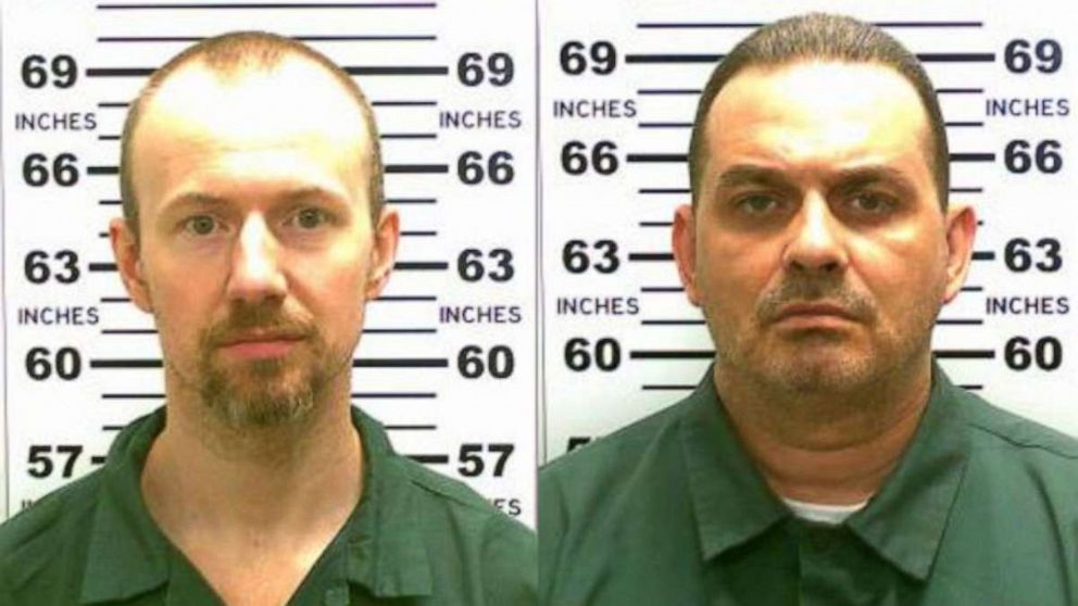 PHOTO: Handout from New York State Police of convicted murderers David Sweat, left, and Richard Matt. Matt, 48, and Sweat, 34, escaped from a maximum security prison June 6, 2015 using power tools and going through a manhole.