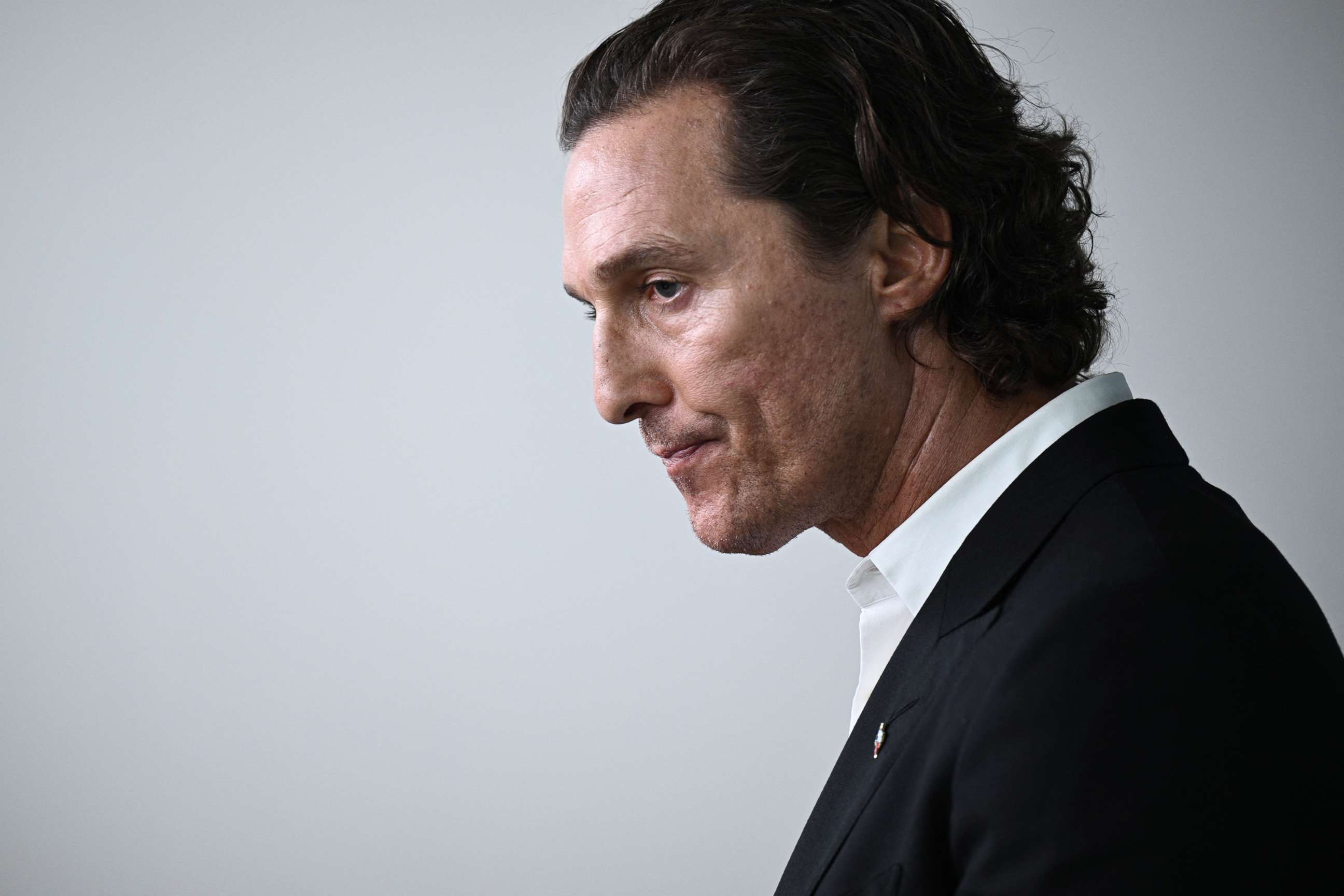 PHOTO: Matthew McConaughey, a native of Uvalde, Texas, speaks during the daily briefing in the James S Brady Press Briefing Room of the White House in Washington, June 7, 2022.