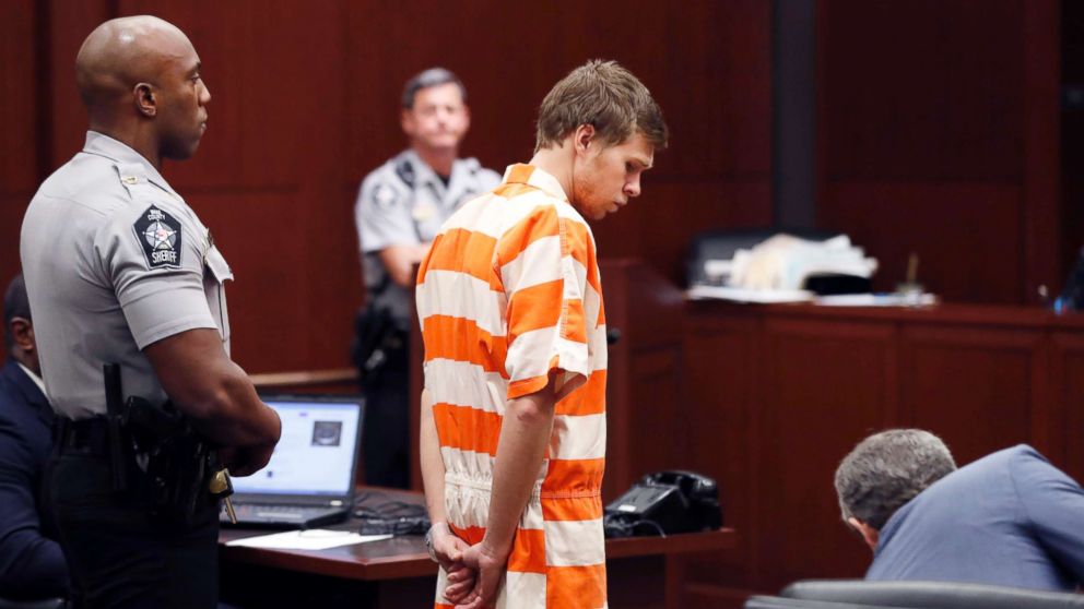 Matthew Phelps stands in the courtroom during his first appearance, Sept. 5, 2017, in Raleigh, N.C. 