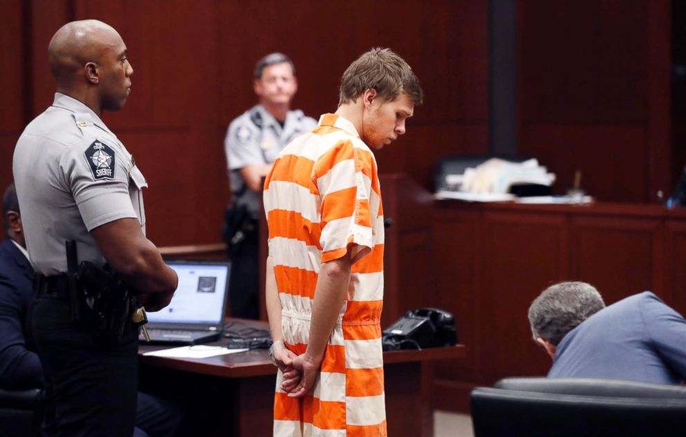 PHOTO: Matthew Phelps stands in the courtroom during his first appearance, Sept. 5, 2017, in Raleigh, N.C. 