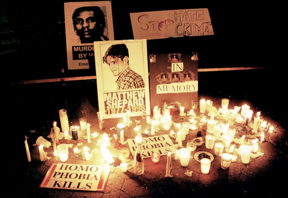 PHOTO: A candlelight vigil is held for Slain gay Wyoming student Matthew Shepard, Oct. 19, 1998.