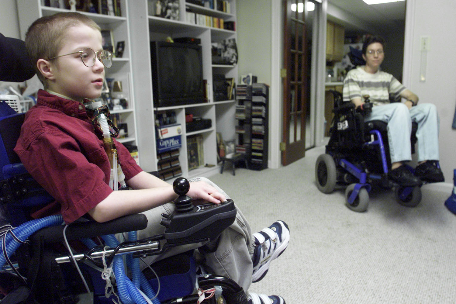 PHOTO: Mattie Stepanek, 11, and his mother, Jeni, are shown at their home in Upper Marlboro, Md., Nov. 5, 2001.