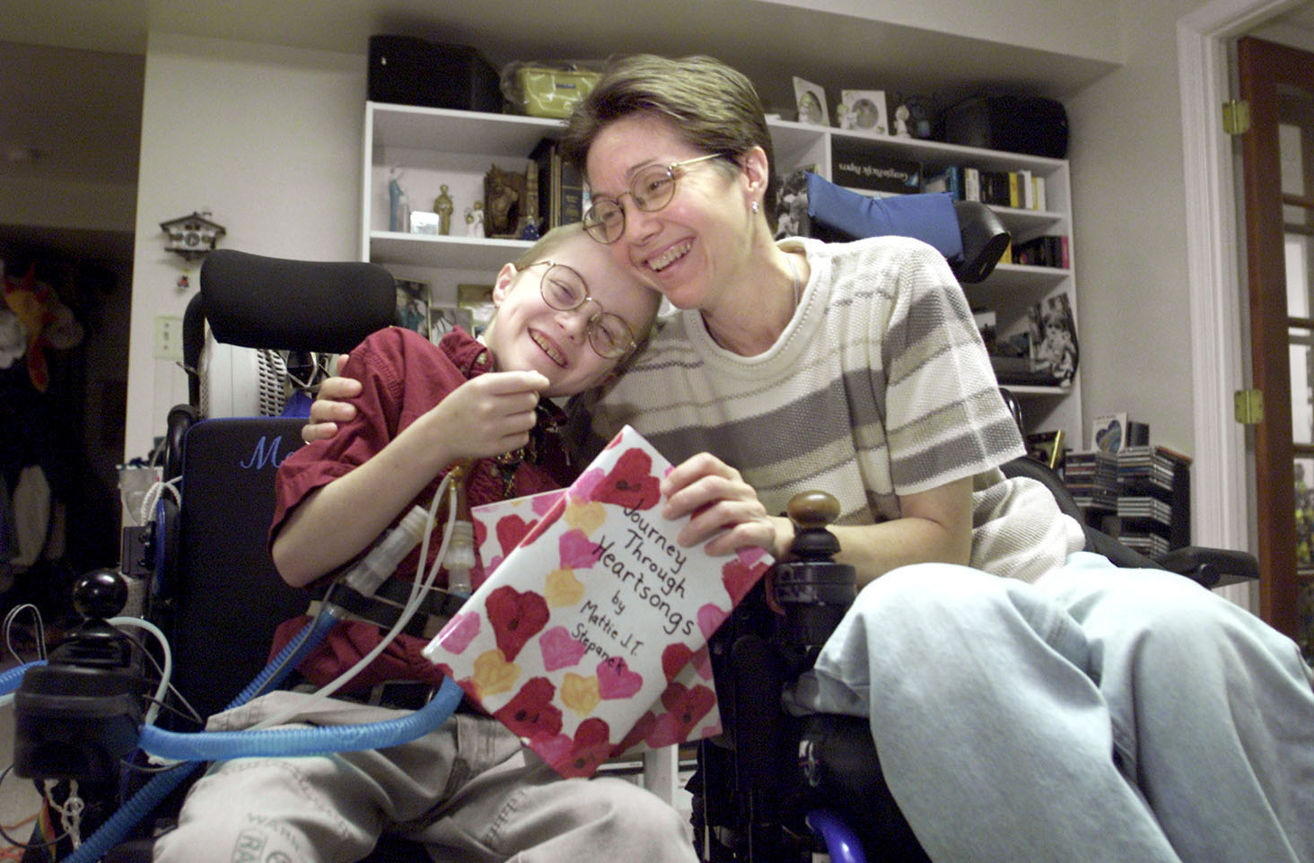 PHOTO: Mattie Stepanek, 11, and his mother, Jeni, are shown at their home in Upper Marlboro, Md., Nov. 5, 2001.