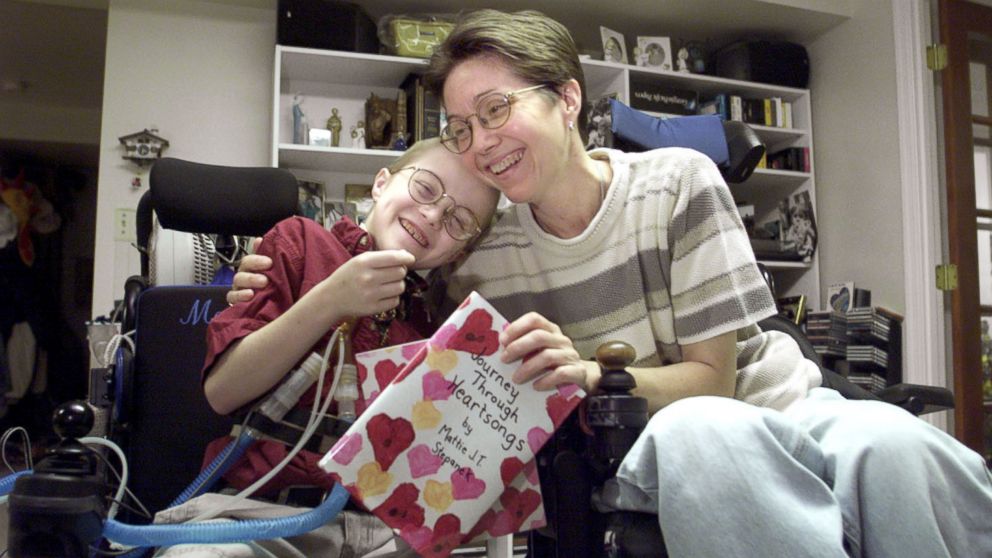 PHOTO: Mattie Stepanek, 11, and his mother, Jeni, are shown at their home in Upper Marlboro, Md., Nov. 5, 2001.