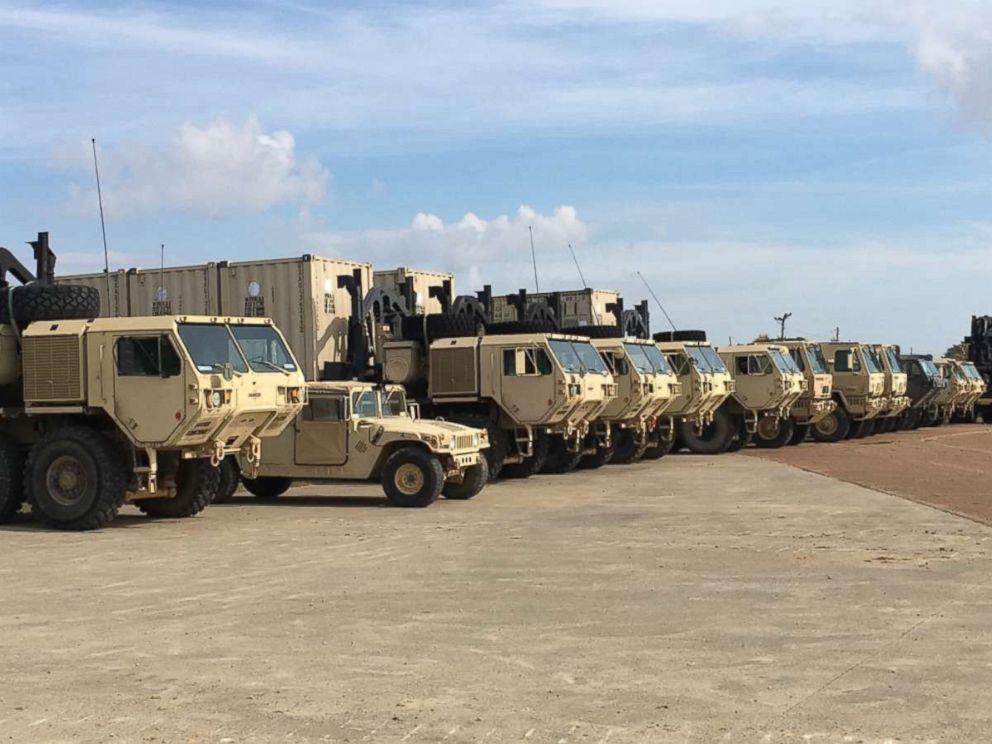 PHOTO: Personnel and equipment prepare for departure from Fort Campbell, Ky., Oct. 30, 2018, as part of "Operation Faithful Patriot." 