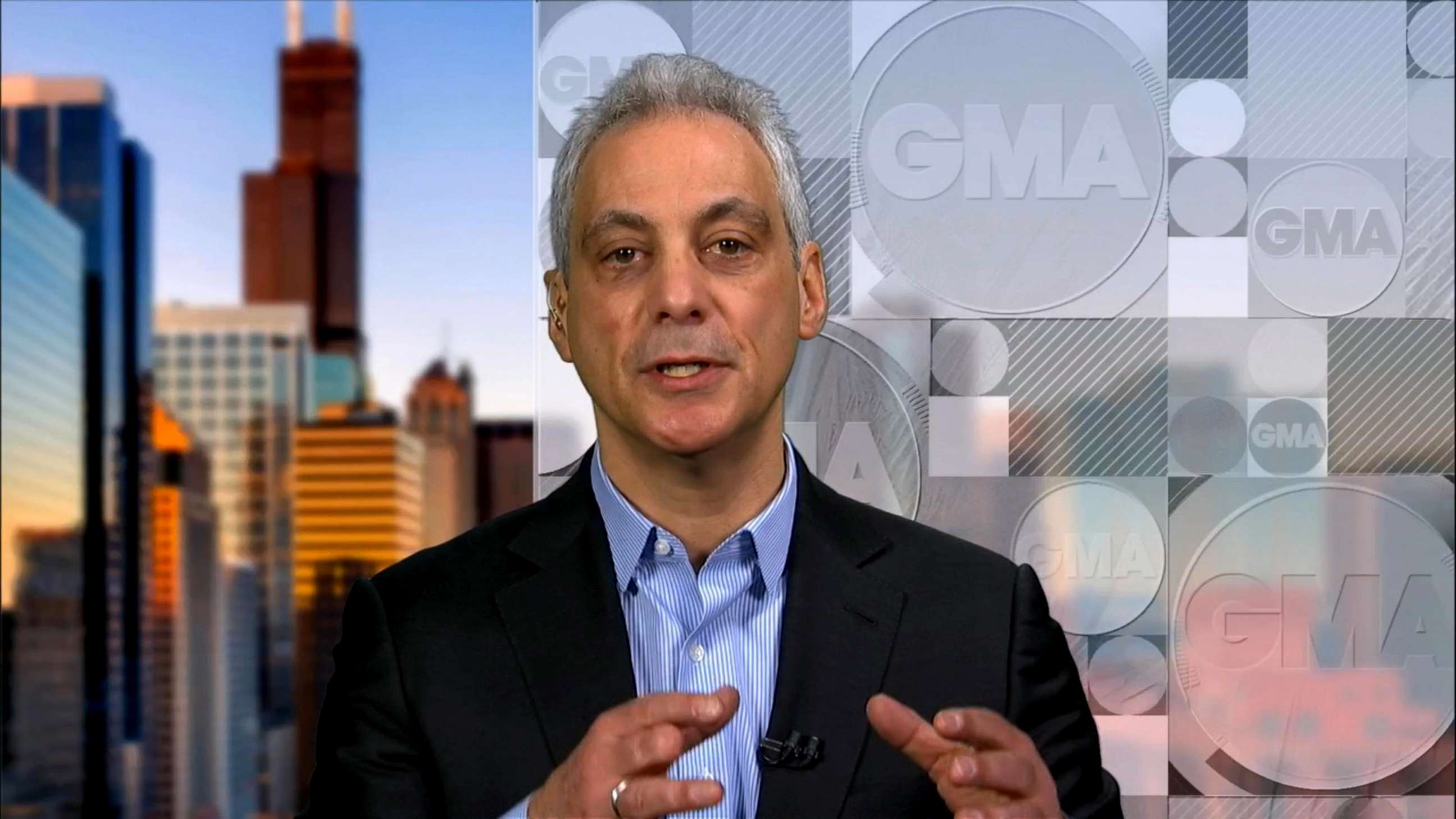 PHOTO: Chicago Mayor Rahm Emanuel appears on "Good Morning America," March 27, 2019.