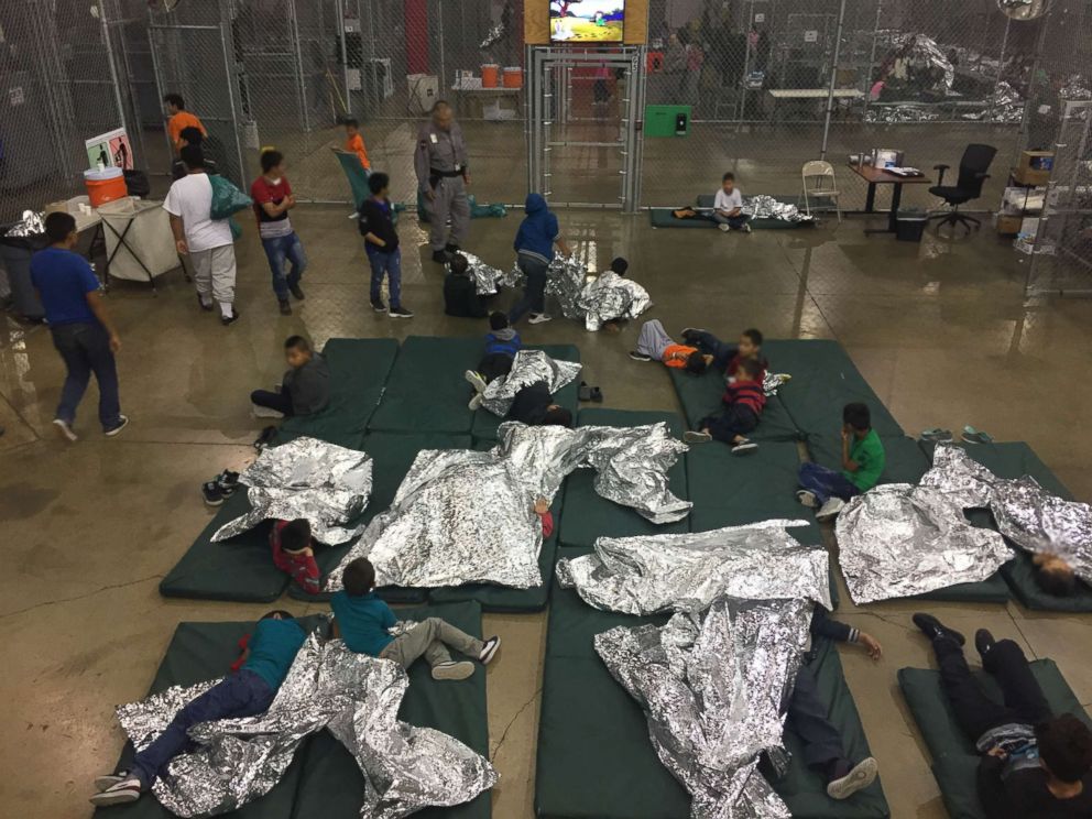 Customs and Border Patrol released new pictures from inside the centralized processing center in McAllen, Texas, on Sunday, June 17, 2018. 