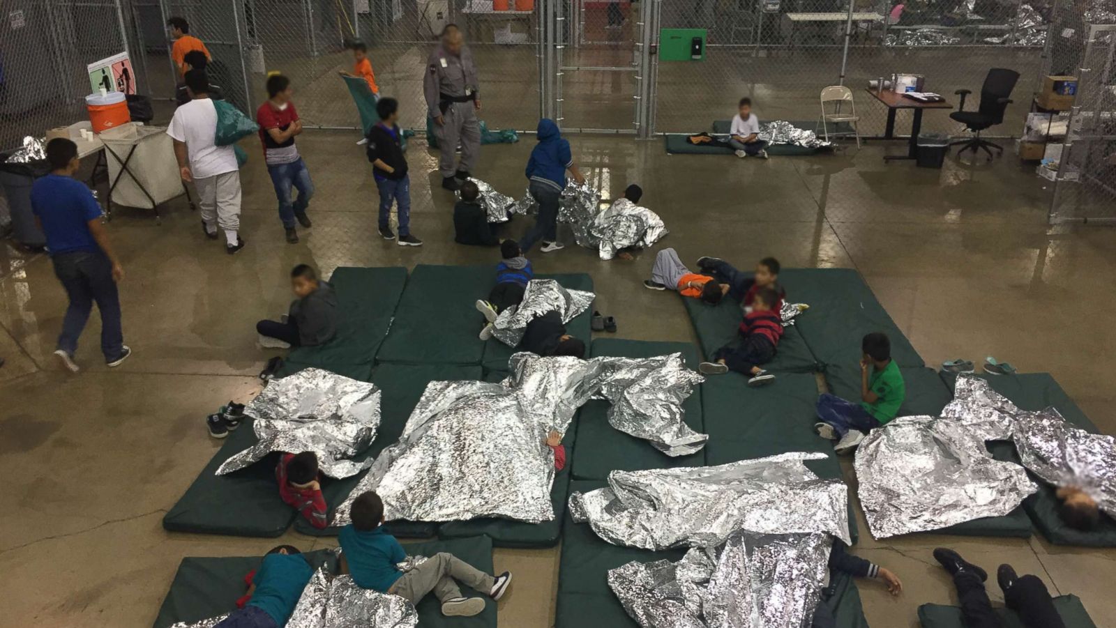 Customs and Border Patrol released new pictures from inside the centralized processing center in McAllen, Texas, on Sunday, June 17, 2018.