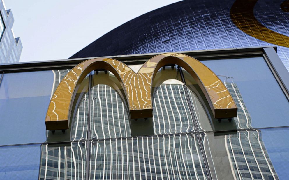 PHOTO: The McDonald's logo is displayed on a restaurant following the firing of their CEO, Steve Easterbrook, Nov. 4, 2019, in New York City.