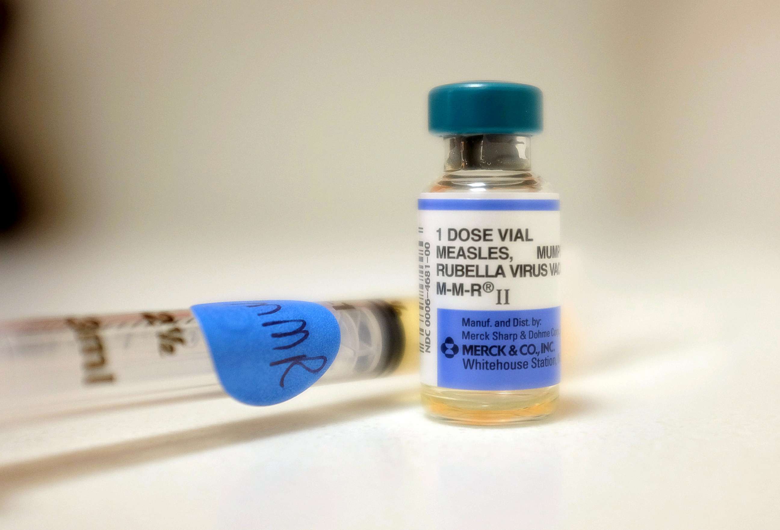 PHOTO: A bottle of measles vaccination is seen at Miami Children's Hospital, May 16, 2014 in Miami.