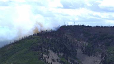 PHOTO: Smoke billows from the site of a downed medical plane, May 14, 2026, in New Mexico.