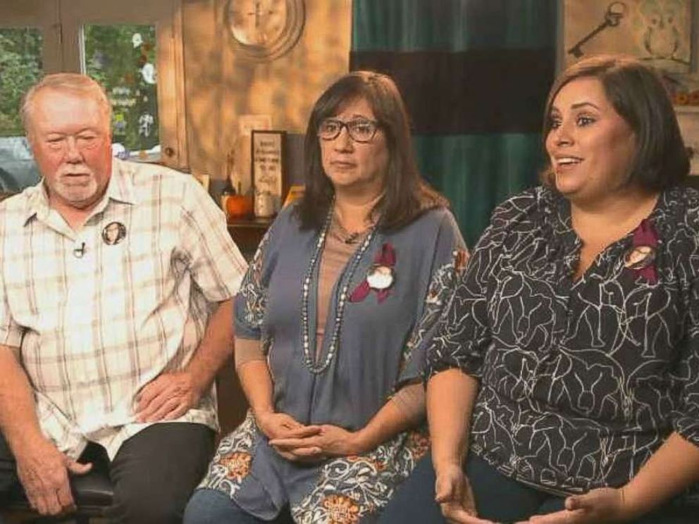 PHOTO: Laurie Hugelmaier, the mother of Lauren Phelps; Dale Hugelmaier, her father; and Beth Agner, her sister, discuss Phelps murder by husband Matthew Phelps after he pleaded guilty Friday, Oct. 5, 2018.