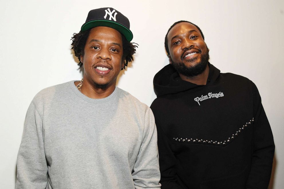PHOTO: Jay-Z and Meek Mill attend the launch of The Reform Alliance at John Jay College on Jan. 23, 2019, in New York.