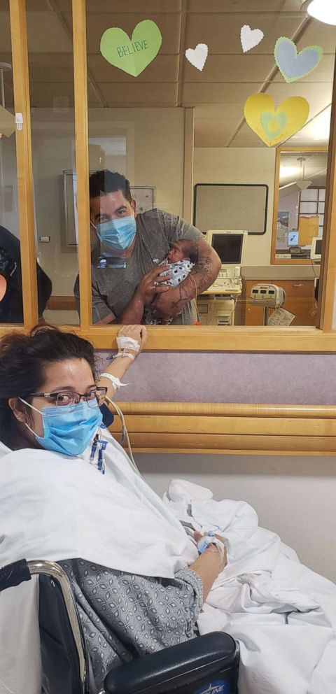 PHOTO: Jacklyn Rodriguez gave birth to son Julian while sedated and intubated for COVID-19.