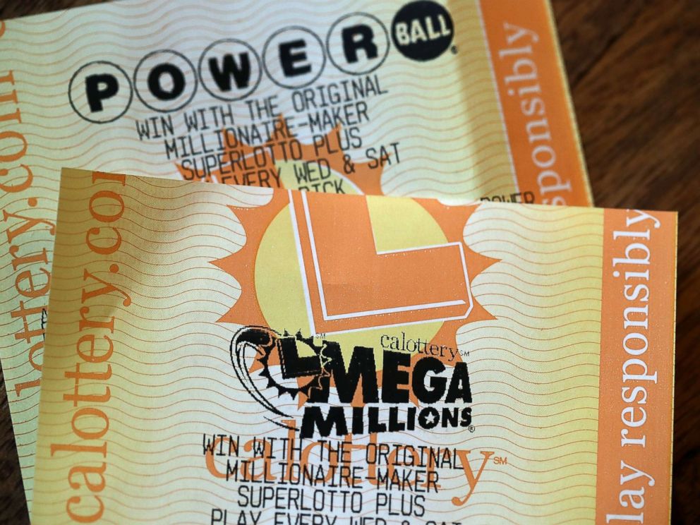 PHOTO: Powerball and Mega Millions lottery tickets are displayed on Jan. 3, 2018 in San Anselmo, California.