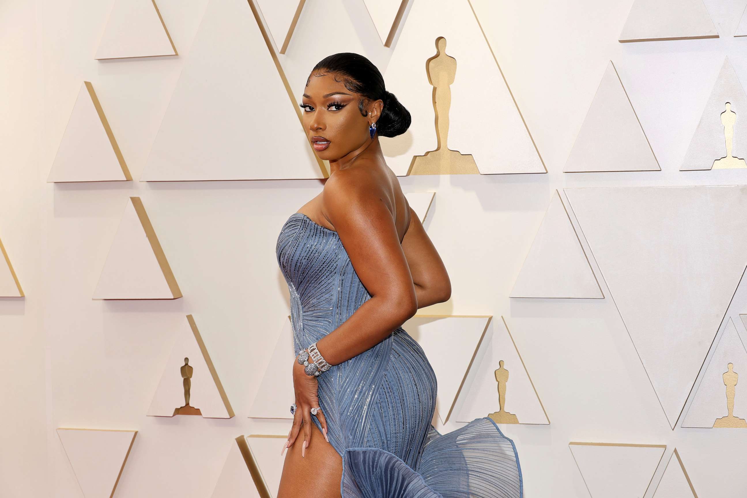 PHOTO: Megan Thee Stallion attends the 94th Annual Academy Awards at Hollywood and Highland on March 27, 2022 in Hollywood, Calif.
